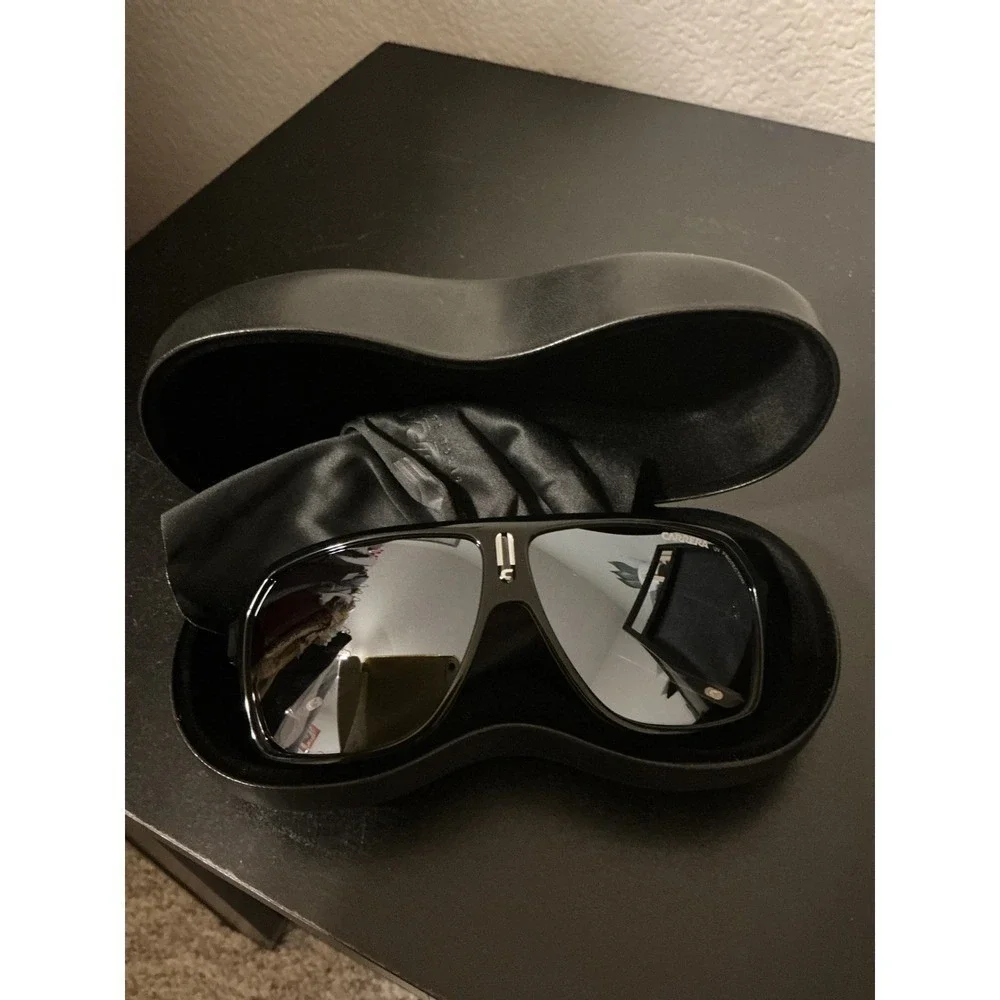 Carrera 27 Oversize Aviator Sunglasses Black Grey Gradient Lens 62-10-130 Unisex